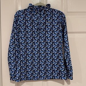 Vineyard Vines Blue and White Performance Pullover